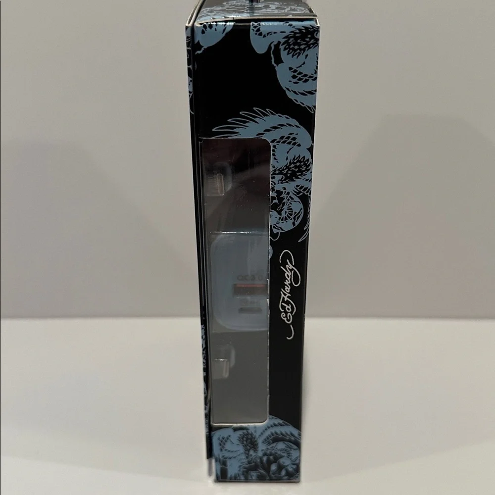 NIB Ed Hardy Fast Charging Set with 6 Ft. USB-C to USB-C Cable.